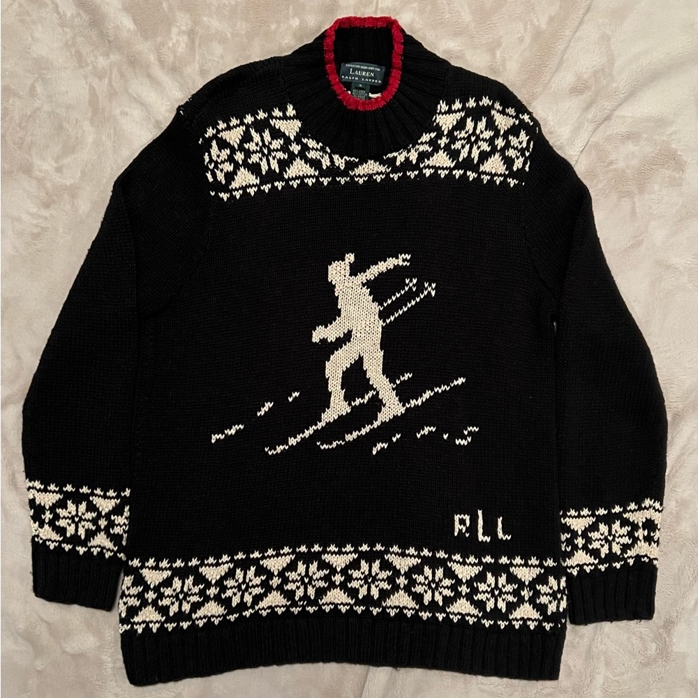 Vintage Exclusive Hand Knit for Lauren Ralph Lauren Ski Sweater